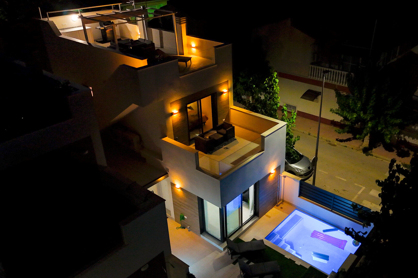 Villa de la Luna with a private heated pool and sea view